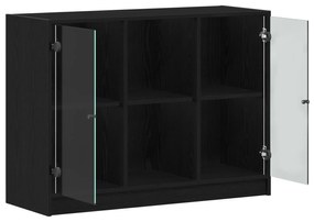 Buffet vidaXL Carvalho Preto 102x37x75,5 cm Madeira Ing.