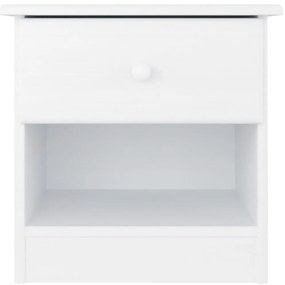 Mesa de cabeceira ALTA 41x35x41 cm pinho maciço branco