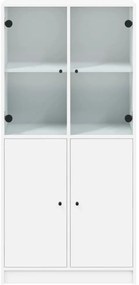 Armário alto c/ portas 68x37x142 cm derivados de madeira branco