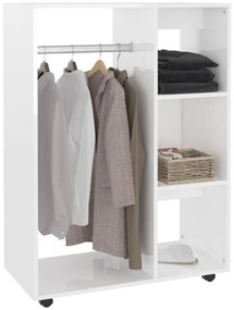 Roupeiro 80x40x110 cm derivados de madeira branco brilhante