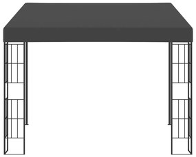 Gazebo de montagem na parede 3x3 m tecido antracite