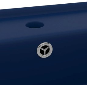 Lavatório luxuoso quadrado 41x41 cm cerâmica azul-escuro mate