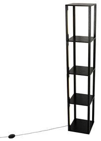 Candeeiro de pé design preto com LED regulável em 3 níveis - Tianna Design