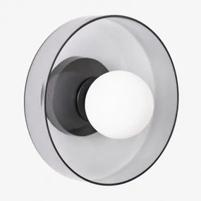 Aplique De Parede Em Vidro E Aço Inoxidável Jaxal Preto & Ø25 Cm - Sklum