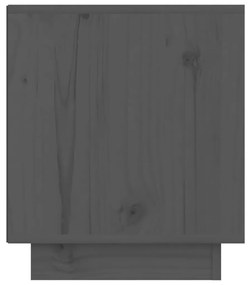 Mesa de cabeceira 40x34x40 cm madeira de pinho maciça cinza