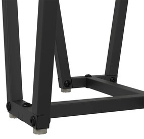 Mesa de Apoio vidaXL 2 pcs Preto Carvalho Madeira Engenharia e Metal