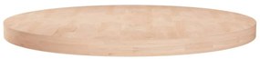 Tampo de mesa redondoØ70x4 cm carvalho maciço não tratado
