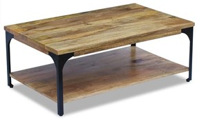 Mesa de centro, madeira de mangueira 100x60x38 cm