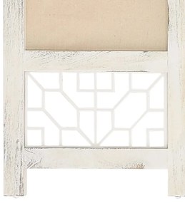 Biombo com 5 painéis 175x165 cm tecido cor creme