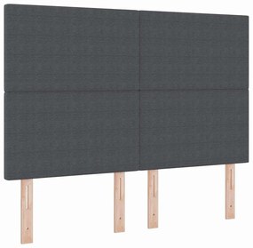Cabeceira LED vidaXL Cinza Escuro 80 cm Tecido Corduroy