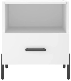 Mesas de cabeceira 2 pcs 40x35x47,5 cm deriv. de madeira branco