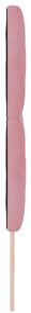 <strong>Cabeceira em veludo rosa</strong> da com design de blocos de d