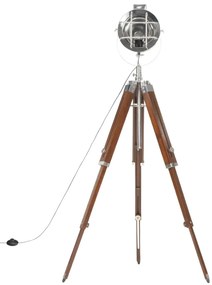 Candeeiro de chão tripé 165 cm madeira de mangueira maciça