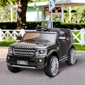 HOMCOM Carro Elétrico para Crianças acima de 3 Anos com Licença de Land Rover Controle Remoto Bateria de 12V e 2 Motores Velocidade de 3-5 km / h 102,5x69x55,4 cm preto