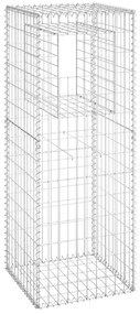 Postes/cestos gabião 2 pcs 50x50x140 cm ferro