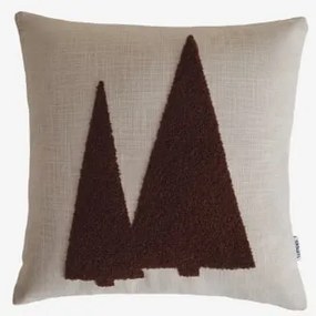 Almofada Quadrada 40x40 Cm Em Algodão Saurel Castanho Café - Sklum
