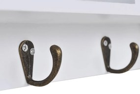 Armário de parede p/ chaves e joias com portas e ganchos