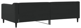 Sofá-cama 100x200 cm tecido preto