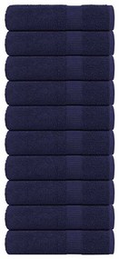 Toalhas mãos 10 pcs 50x100 cm 360 gsm 100% algodão azul marinho