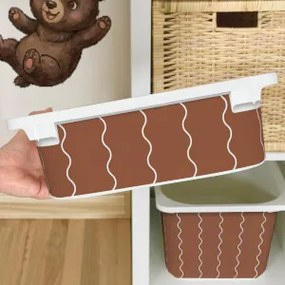 Autocolante para caixa IKEA TROFAST - Ondas castanhas