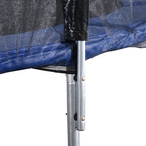 Trampolim ao ar livre para adultos e crianças 244cm de diâmetro Carga de 100kg   Azul