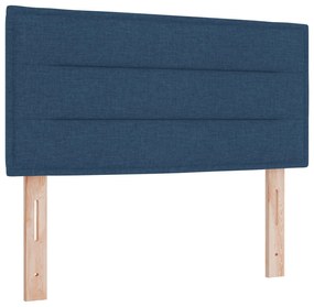 Cama Box Spring com Colchão Azul 120x200 cm Tecido