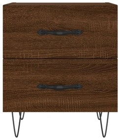 Mesa cabeceira 40x35x47,5cm derivados madeira carvalho castanho