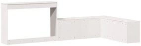 Mesa cabeceira c/ secretária 222x107x75 cm pinho maciço branco