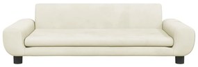 Cama para cães 100x54x33 cm veludo cor creme