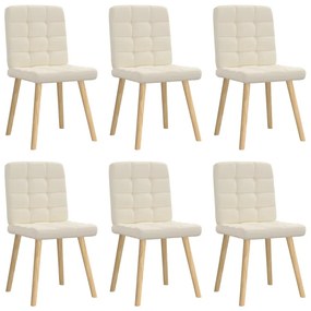 Cadeiras de jantar 6 pcs linho