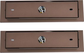 Conjunto de 2 candeeiros de parede modernos bronze escuro ajustáveis com USB-C incluindo LED - Modric