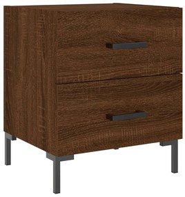 Mesa de cabeceira 2 pcs derivados de madeira carvalho castanho