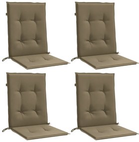 Almofadões lombares p/cadeiras 4pcs 100x50x4 cm mesclado tecido