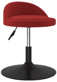 vidaXL Banco de bar veludo vermelho tinto