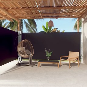 vidaXL Toldo lateral retrátil 180x600 cm preto