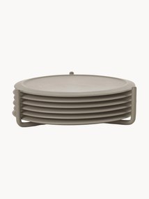 Bases para copos de silicone com suporte Plain, conjunto de 6