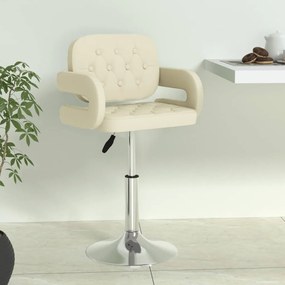 vidaXL Banco de bar couro artificial cor creme