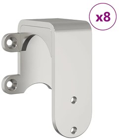 Kit ferragens p/ porta deslizante 366cm aço inoxidável prateado