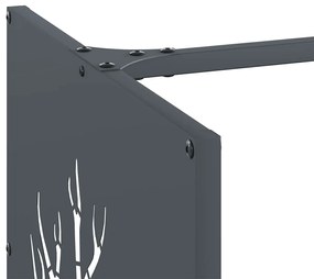 Suporte para lenha 40x40x40 cm aço laminado a frio antracite