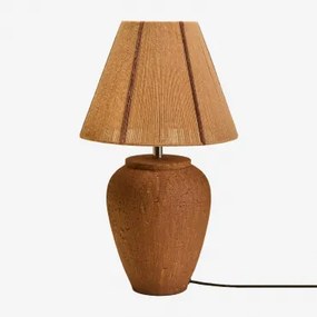 Candeeiro De Mesa Verena Em Terracota Vermelho Argila & Natural Verena - Sklum