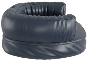 Cama p/ cães espuma ergonómico 60x42 cm couro artificial azul