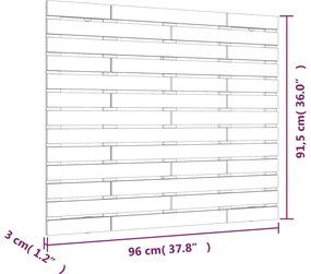 Cabeceira de parede 96x3x91,5 cm pinho maciço branco