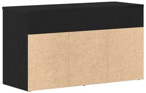 Banco de Hall vidaXL Preto Carvalho 60x30x45 cm em Madeira Reconstituí
