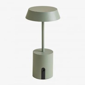 Lâmpada De Mesa Led Sem Fios Para Exterior Em Alumínio Uliana Celadon Mousse - Sklum