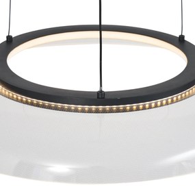 LED Candeeiro suspenso de design preto e transparente com 3 níveis de regulação - Scacrylic Design