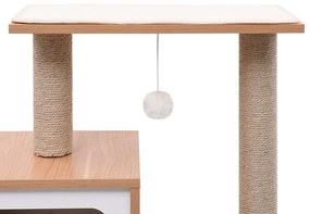 Árvore para gatos com tapete arranhador sisal 82 cm