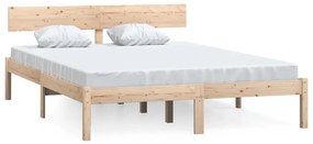 Estrutura de cama king 150x200 cm pinho maciço