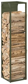 Suporte para lenha aço laminado a frio verde azeitona