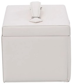 Caixa para jóias de 4 camadas com espelho com fechadura Branco
