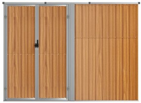 Abrigo p/ ferramentas jardim aço galvanizado castanho